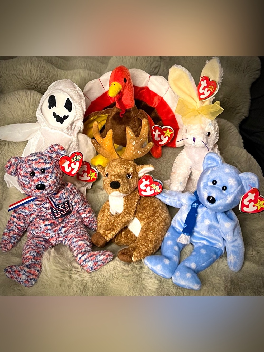 TY Beanie Babies Plush Toy Collectable Holiday Bundle of Six